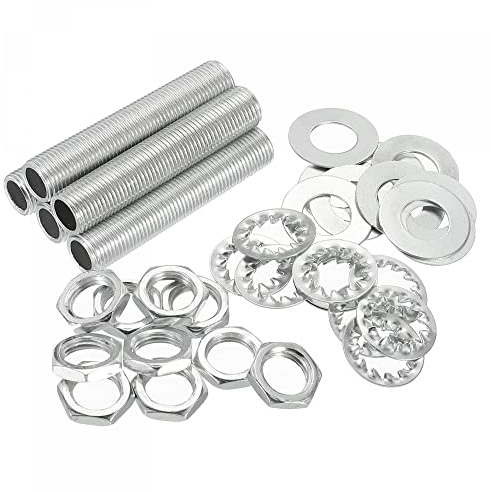 sourcing map 35Stk. 2 Zoll Lampenrohr Satz Unterlegscheiben 1/8IP Gewindebefestigungen für Kronleuchter Deckenleuchte Reparatur Montage DIY Hardware