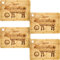 DuneDesign Set de 4 Planches à Steak en Bambou - Bois Massif 33x23cm Épais 20mm avec Rigole pour Jus