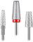 [Upgraded]Depvko 3Pcs Nail Drill Bits Set, 5 in 1 Drill Bits for Nails 3/32 Inches, Tapered Barrel and Cone Shape Carbide Nail Drill Bits for Acrylic or Gel Remover