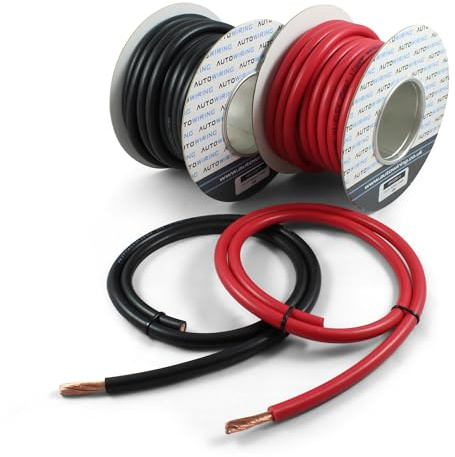 AUTOWIRING Automotive Hi-Flex 170 Amp 25mm² 4 AWG Battery/Starter/Inverter/Welding PVC Cable Wire (Red, 4 Metre)
