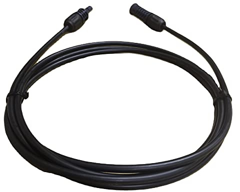 TRANGO 1er Set je 2 m Verlängerung Solarkabel ST-0113-2MB in Schwarz 6mm² Solarpanel Verbindungskabel Solarstecker, Spannung 1500V IP68 Wasserdicht Solarmodul Verlängerungskabel inkl. MC4 Stecker