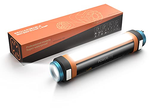 TRONLEE Rechargeable IP68 Waterproof Magnetic Flashlight with Portable Charger and Glass Breaker - 9 inch Multi Function Car Flashlight for Emergency, Hiking, Camping, Travel