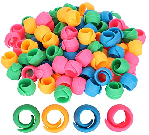 Agatige 100PCS Bobbin Thread Buddies, Bobbin Clamps Holders, Silicone Bobbin Clips Holder Sewing Thread Spool Holder Organizer for Sewing and Embroidery Machine Thread Spools