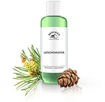 BERGBAD 250ml Saunaaufguss LATSCHENKIEFER, wohltuendes, erfrischendes Sauna-Aufgussmittel mit naturreinen ätherischen Ölen