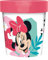 Vaso Disney Minnie de plástico rosa de 260 ml para niñas con base antideslizante