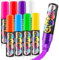 shirylzee Window Chalk Markers for Cars Washable, 8 Pack 15mm Jumbo Liquid Chalk Marker Chalkboard Markers,Neon Glass Markers Pen,Window Paint Markers for Car Decoration, Chalkboard, Poster, Business