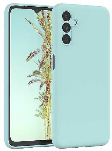 EAZY CASE Premium Silikon Handyhülle kompatibel mit Galaxy A13 4G Slimcover mit Kameraschutz und Innenfutter, Silikonhülle, Schutzhülle, Bumper, Handy Case, Hülle, Softcase, Mint Grün