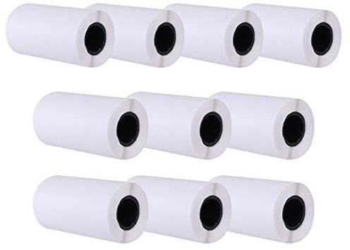 DELITLS Camera Printing Paper, 10 Rolls Photo Printer Paper for Kids Printer Camera, Children's Camera Instant Print Rolls, Refill Thermal Paper Roll for Kids Camera(White)