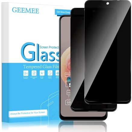 GEEMEE Protector de Pantalla de Privacidad para Xiaomi Redmi Note 12 5G/4G, 2 Pack Anti-espía Soft Alta Sensibilidad Screen Protector…