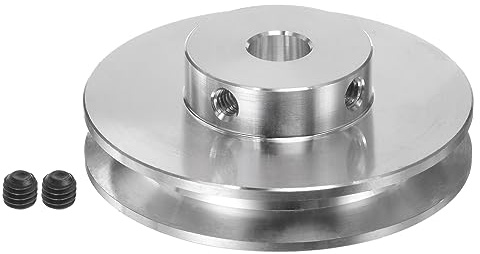 QUARKZMAN V-Typ Riemenscheibe Keilriemenscheibe Umlenkrolle 8mm Bohrung 50mm Außendurchm Einzeln Rille Aluminum Legierung für 3-5MM PU Runde Gürtel Motor Welle Bohrgerät