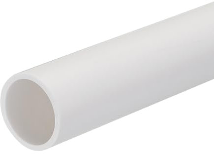 QUARKZMAN PVC Rohr, Durchmesser 21mm Länge 200mm Rund Kunststoffrohr für Garten, Aquarium, Wasserleitung, Kabelkanal, lüftungsrohr (Weiß)