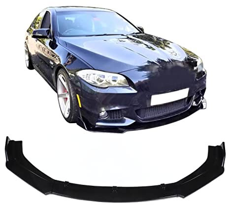 Car Front Bumper Lip Body Kit, 3Pcs Universal Car Front Bumper Lip Splitter Kit Gloss Black High Toughness Front Spoiler Body Kit for Car Protector Decorative with 1800mm Width