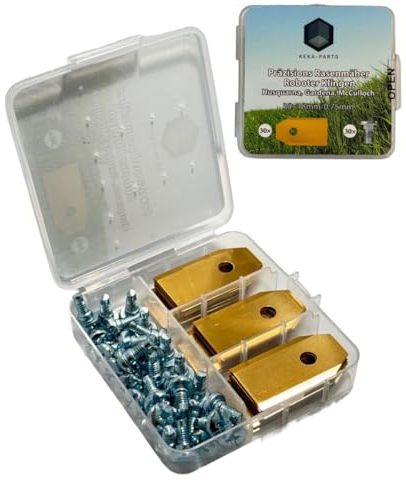 Keka-Parts® Kompatibel mit Segway NaviMow, Husqvarna, Gardena, McCulloch Klingen Messer Ersatzklingen Rasenmäher Roboter 35mm Ersatzmesser Mähroboter 30 Stück mit Beschichtung Einloch