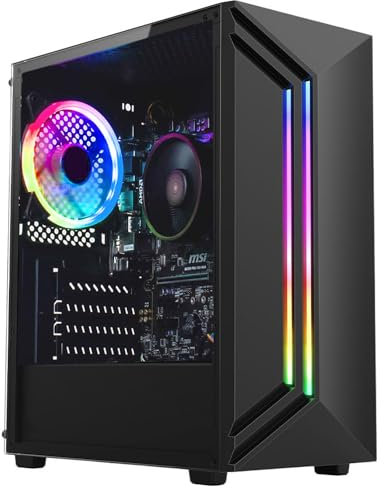 Fierce RGB Gaming PC - AMD Ryzen 5 8500G 3.5-5GHz, Radeon Integrated Graphics, 16GB RAM 5200MHz, 1TB NV3 M.2 NVME SSD, 500W PSU, Windows 11