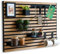 Steinmine - Designmanufaktur Wandorganizer (60 x 80 cm) - Akustikpaneel mit Eichenholzlamellen - inkl. Zubehör - einfache Montage - für Büro, Flur, Küche, Bad und mehr