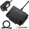Adaptador USB 3.0 a SATA e IDE Con Interruptor de Alimentación Para Disco Duro de 2,5 y 3,5 Pulgadas - Compatible Con Windows