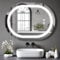 BELOFAY 600x800mm Oval Bathroom LED Mirror, Illuminated, Bathroom, Toughened, Mirror with LED Lights, Dimmable, Anti-fog, Shatter-Proof, Tempered, Wall Mirrors, with Demister Pad Ava