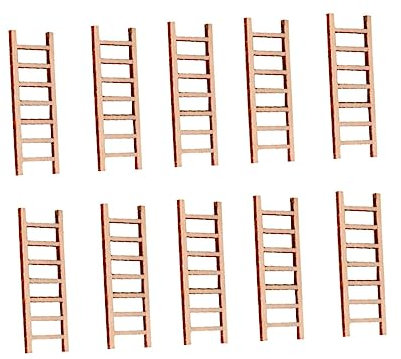 Kleiner Holztreppenmodell 15 Stück, Weihnachten Mottoparty Dekoration