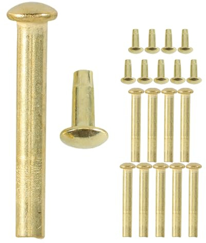 PRETYZOOM Kit di Riparazione per Ventilatore A Mano Pieghevole Rivetti E Dadi Albero In Metallo Oro 10 Set Accessori per Fai Da Te E Riparazione Ventaglio