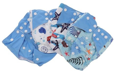 VICASKY 4stücke Teiliges Waschbares Windelhose Atmungsaktive Stoffwindeln Mit Elastischem Und Verstellbaren Druckknöpfen Auslaufsicherer Weicher Für Kleinkinder Angepasst