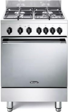 De'Longhi Cucina a gas con forno, 4 fuochi, 60x60 cm, Classe energetica A