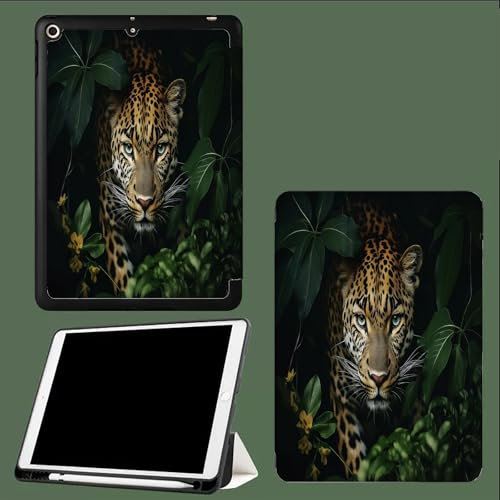Funda para iPad Air 13 Pulgadas M2 2024, Cubierta Delgada con Soporte para iPad Air 13 Pulgadas,Auto-Sueño/Estela Funda para iPad Air 13 Selva, Leopardo
