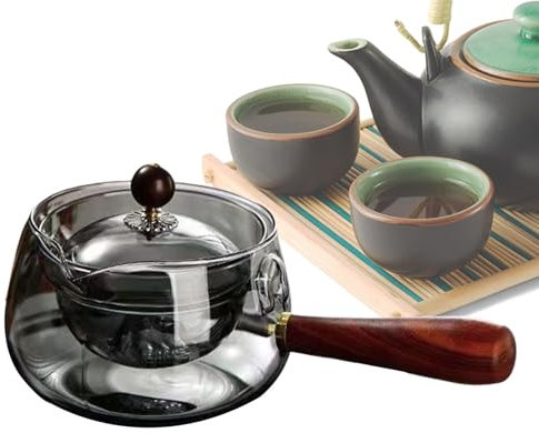 Théière, Theiere En Verre, Theiere Verre En Verre Avec Infuseur, Grande Théière Rotative À 360 ° Amovible Passe Au Lave-vaisselle Théière À Thé Pour Floraison, Thé En Vrac (500 Ml)