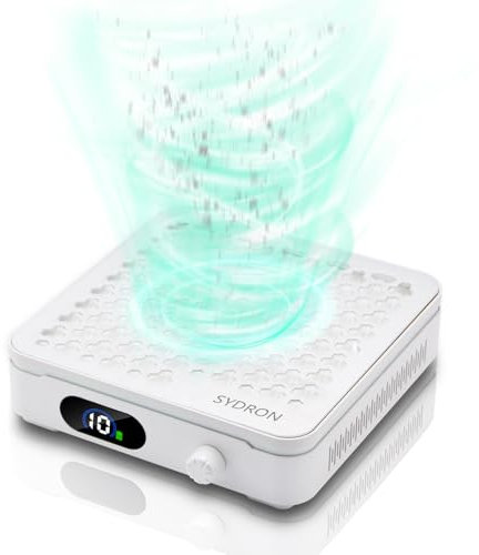Nail Dust Collector for Home & Salon, 1000PA Cordless Nail Vacuum Dust Collector tech with Reusable Filter & 5 Disposable Pads, Portable Dust Collector for Acrylic Nails DIY and Professional -White