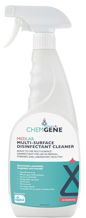 CHEMGENE Medlab Antibacterial Spray (750ml - Unscented) - Deep Cleaning Anti Bacterial & Anti Fungal Disinfectant Spray That Works To Prevent Mould - Alcohol Free Cleansing Spray - 100% Recyclable