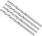 METALLIXITY Drill Bit (2.5mm) 4Pcs, 4241 High-Speed Steel Straight Shank Uncoated (Bright) 118° for Wood Plastic Iron Copper Aluminum Low Soft Metal