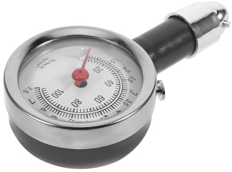 PRETYZOOM Misuratore Pressione Pneumatici Auto Manometro Gomme Camion Dispositivo Test Pressione Pneumatici Quadrante Intuitivo Letture Rapide Custodia Protettiva Portatile