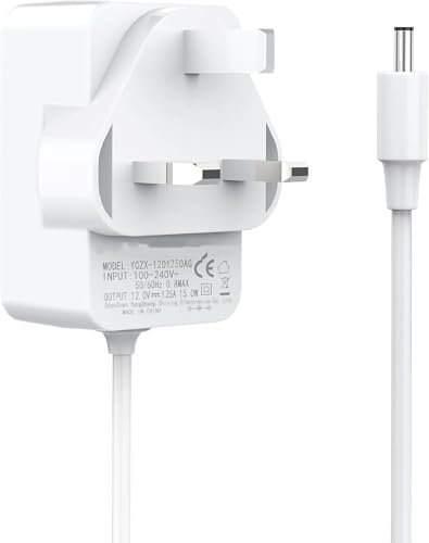 15W Power Cable for Echo Dot 3rd 4th 5th Gen, 1.5M 12V 1.25A AC Power Supply Charger Replacement for Kids Edition Show 5 1st 2nd Gen Echo Dot with Clock Dot Spot Pop Fire TV Charging Cord 4.0 * 1.7mm