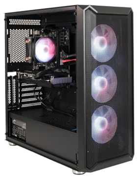 STGsivir Gaming PC, Gaming Computer Desktop Tower, GeForce RTX 3060 12GB GDDR6, Ryzen 5 5500 up to 4.2GHz, 32GB DDR4 RAM, 1TB SSD, WIFI 6, BT 5.0, RGB Fan x3, Windows11 PRO