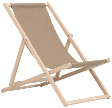 BAS Holzliege aus Buchenholz, klappbare Gartenliege und Strandliege, bis 120 kg, Olivgrün, 1 Stück