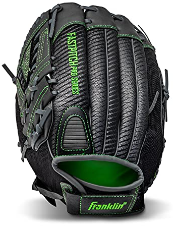 Franklin Sports Fastpitch Softball Glove 22433L Fast Pitch Pro-Guantes de softbol (28 cm), Unisex, Verde Lima, 11
