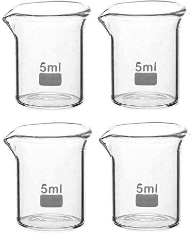 Rocwing, Messbecher mit Maßeinteilung, Borosilikat-Glas 3.3 5ml