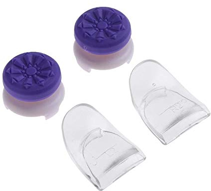 Silicone L2 R2 Trigger Extenders Buttons Thumbstick Caps Kit for PS4 Controller Game Accessories Protector Joystick Caps Purple