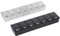 com-four® 2x Medikamentendosierer - Medikamenten-Box für 7 Tage - Pillendose - Tablettendose - Tablettenbox - Wochendosierer zur Aufbewahrung (02 Stück - schwarz/silberfarben)