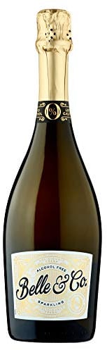 Belle & Co Sparkling Brut Alcohol Free Wine, Non-Alcoholic, Gifts for New Mums, Ideal for Celebrations and Festive Parties for Non Drinkers and Drivers, Low Calorie 75 cl