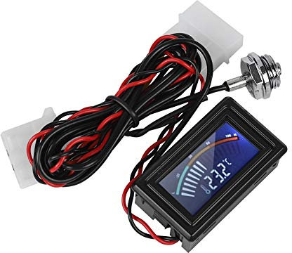 Thermomètre d'affichage de pointeur avec sonde étanche, compteur de température de thermomètre d'affichage de pointeur de système de refroidissement par eau de PC