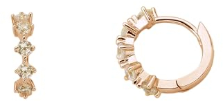 XENOX Ohrringe XS2039R Damen Creolen Sterling-Silber 925 Rose weiß Zirkonia