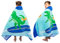 BANGSAUR Kinder-Strandtuch mit Kapuze, 100% Baumwolle, weich und saugfähig, Badetuch, Badetuch, Überzieher für Jungen und Mädchen, extra Größe: 127×76cm (T-Rex surfen)