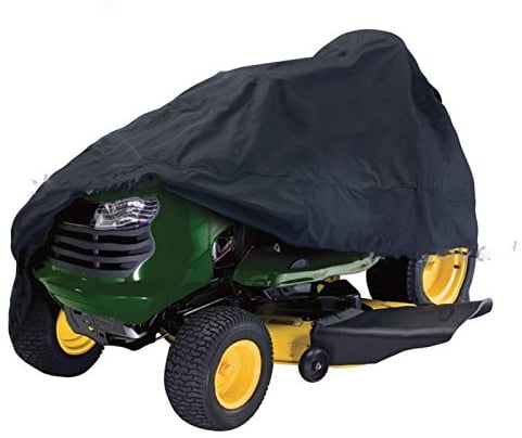 QOTSTEOS Abdeckung für Rasenmäher, 210D Oxford-Gewebe, Traktor-Frontverkleidung, Schutzhülle, wasserdicht, UV-Schutz, für den Garten im Freien (Größe: M)