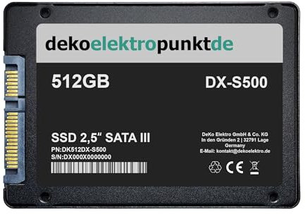 dekoelektropunktde 512GB SSD Festplatte passend für MSI MAG B550 Tomahawk Mainboard, Alternatives Ersatzteil 2,5 Zoll SATA3