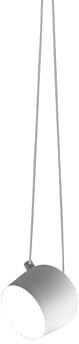 Flos Aim Small Sospensione Deckenleuchte LED aus Aluminium und Polycarbonat in der Farbe Weiß 16Watt, Maße: 17cm x 17cm x 14,9cm, F0095009