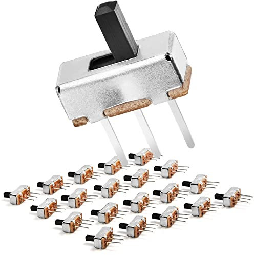 Chanzon SPDT Mini Micro Slide Switch 1p2t 2 Position 20pcs 4mm Toggle Vertical Slide Switch Panel Mount Small High Knob Vertical For PCB Arduino Breadboard Dip Miniature SlideSwitch