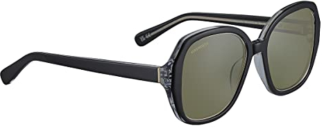 Serengeti Unisex HAYWORTH Sonnenbrille, Shiny Black Transparent Layer, M