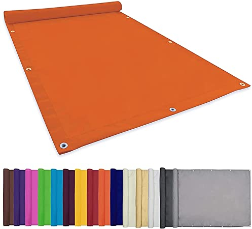 CHBIN Sonnenschirm Segel Sonnenschutz Netz 2x2.5M Wasserabweisend imprägniert 95% UV-Block Sonnensegel Wasserdicht mit Befestigungs Mit Spannseilen Für Garten Balkon & Terrasse, Orange, 22073