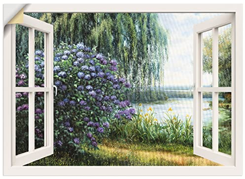 ARTland Wanddeko Wandtattoo selbstklebende Vinylfolie 100x70 cm Landschaften Fensterblick J4WF