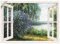 ARTland Wanddeko Wandtattoo selbstklebende Vinylfolie 100x70 cm Landschaften Fensterblick J4WF
